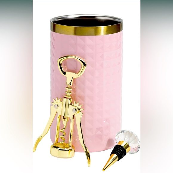 PARIS HILTON’s NWT 3-Piece Wine Bottle Chiller Set!! Gray & Pink are available!! - Picture 2 of 9